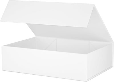 White Gift Box 11.9" x 8.5" x 3.3",Magnetic Closure Gift Boxes for Presents