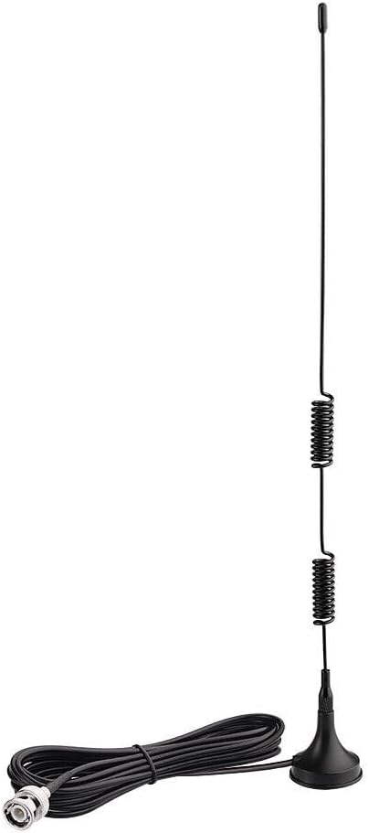 VHF UHF Ham Radio Police Scanner Amateur Radio Mobile Radio Scanner Antenna Magnetic Base BNC Male Antenna Compatible