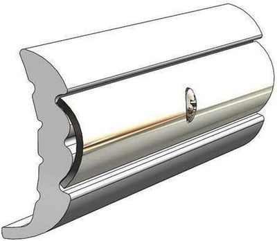 TACO Marine V21-9659WHC20D Rigid Vinyl Rub Rail - 5/8" W x 1-5/8" H x 20' L, Frosty White