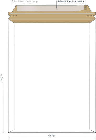 6x6 White Rigid Stay Flat Cardboard Mailers Self-Seal Envelope 250 GSM 50 Pack