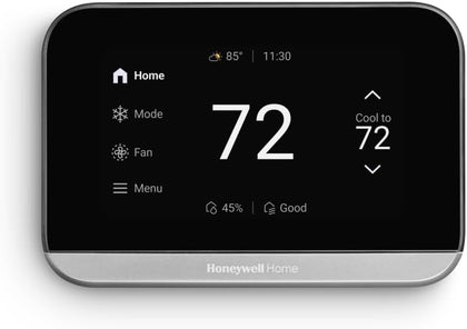 X7S Smart Wi-Fi Programmable Thermostat, Black | Humidity Monitoring, 4.3" Customizable Touchscreen Display, Sensor