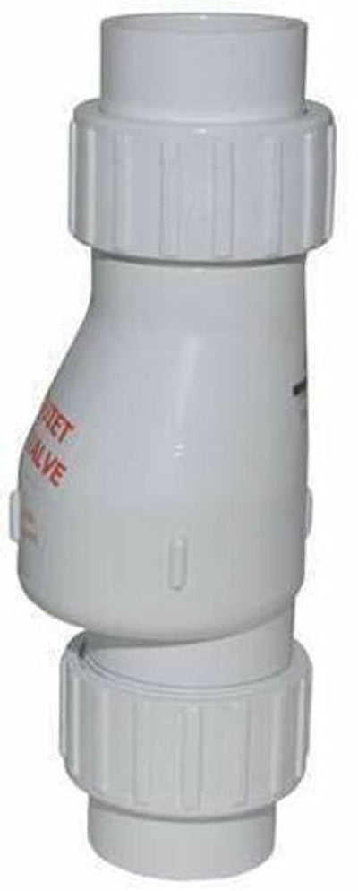 3" PVC "Quiet Check" Solvent Weld Check Valve (White Valve Body)