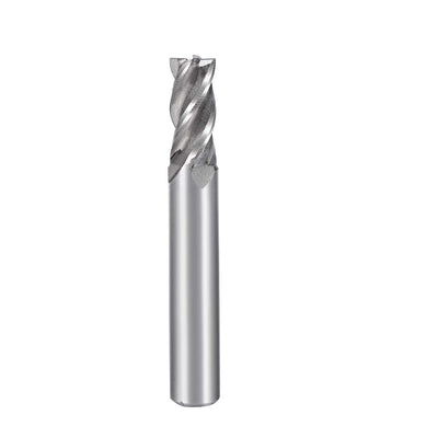 uxcell High Speed Steel HSS-AL 4 Flute Straight End Mill Cutter CNC Router Bits, 9 x 10 x 22mm