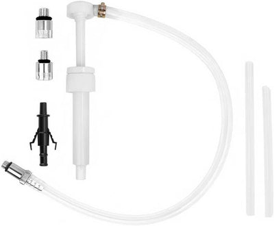 Transmission Fluid Pump Kit, 8cc Oil Suction Pump Kit, Differential Fluid Pump with 3/8 Inches Swivel & 8mm 10mm Adapters, Fluid Pump for Standard Quart Bottles for Most Cars (White)