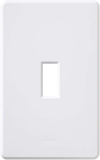 Lutron Fassada 1 Gang Wallplate for Toggle-Style Dimmer and Switches, FW-1-WH, Matte White (1-Pack)