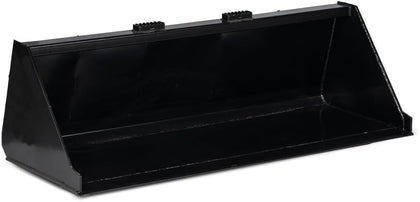 Titan Attachments 72" Skid Steer Dirt Bucket, 3/16" Thick Structural Steel, Universal Quick Tach Material Bucket with