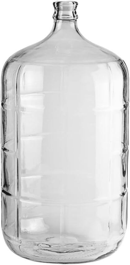 Clear Italian 6 Gallon Carboy for Wine, Beer and Kombucha Fermentation | Reusable 6 Gallon Glass Carboy for home