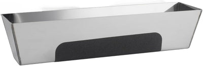 14" Stainless Steel Mud Pan,Anti-slip Base,Sheared Sides to Clean Knives, Hold Joint Compound, Drywall and Plaster