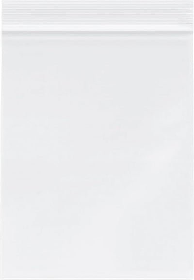 100 Pack 13 x 18 In Resealable Poly Bags Clear Plastic Zip Seal Bag