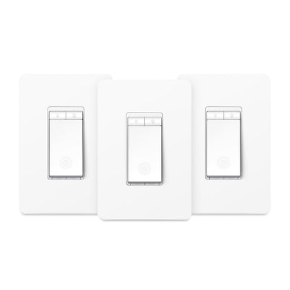 Dimmer Switch HS220P3, Single Pole, Needs Neutral Wire, 2.4GHz Wi-Fi Light Switch Works with Alexa and Google Home