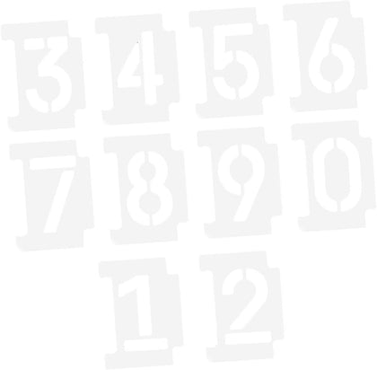 2 Sets Reusable Number Stencils for Wall Signs with Interlocking Design Curb Painting Templates for Accurate Address