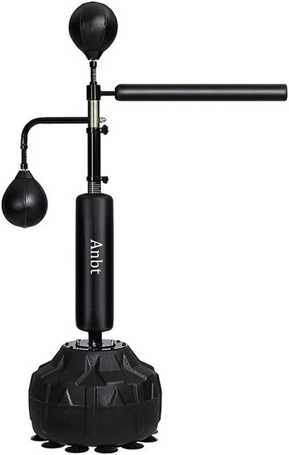 Boxing Speed Trainer Punching Bag Spinning Bar Adjustable Height Free Standing Stable Base