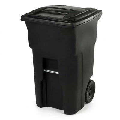 96 Gallon Rolling Outdoor Trash Can with Lid – Heavy‑Duty Plastic Garbage Container for Home, Business, and Curbside