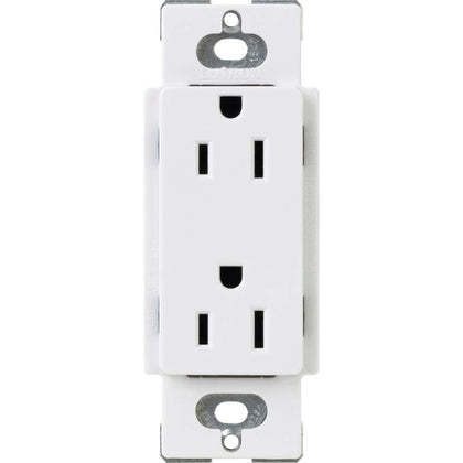 CAR-15-WH Electrical Outlet, 15A Claro Decorator Receptacle - White