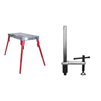 Lincoln K5334-1 Portable Welding Table Folding Workbench 21" x 44" & Inserta Clamp, Clamp Capacity: 8-1/2", UEN5200