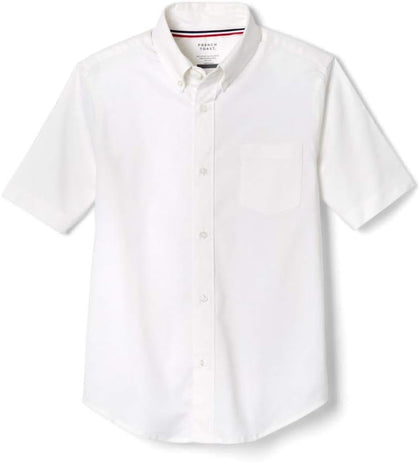 Boys White Short Sleeves Oxford Shirt - E9003 - White, 7
