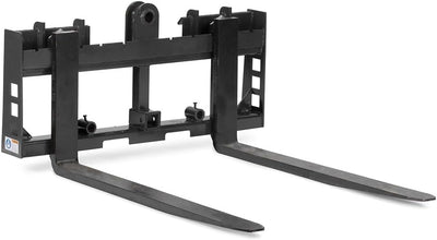 Economy Series Pallet Fork Frame with 48" Pallet Fork Blades, Universal Quick Tach, Rated 4000 LB, Receiver Hitch for