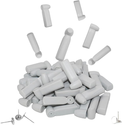 Anti-Theft Security Tags, Clothes Square Hard Chip-Matched 58khz System Sensors, Recyclable Plastic Buckle 100 pcs