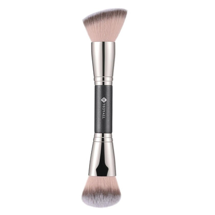 Dual-Ended Brush, Flat Angled Foundation Domed Bronzer Blush Brush