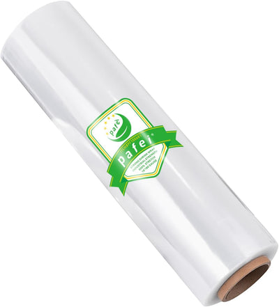 18" x 1500' Plastic Stretch/Shrink Wrap Roll - 80 Gauge Industrial Shrink Wrap for Moving, Heavy Duty 800% Stretch