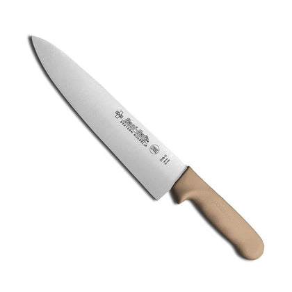 Dexter Russell S145-10T-PCP Chef’s Knife, 10" DEXSTEEL High Carbon Stain-Free Steel Blade, Curved Edge Design, Tan