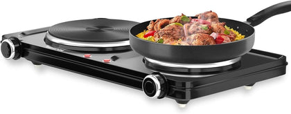 Hot Plate for Cooking, Vayepro 1800W Portable Electric Stove,Double Electric Burner for Cooking,UL listed,Cooktop for