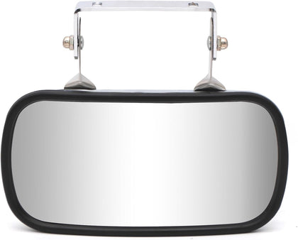 Convex Mirror Stainless Steel Rectangular U-Bracket for Cars Trucks Boats Tractors Forklifts Improves Visibility Rear