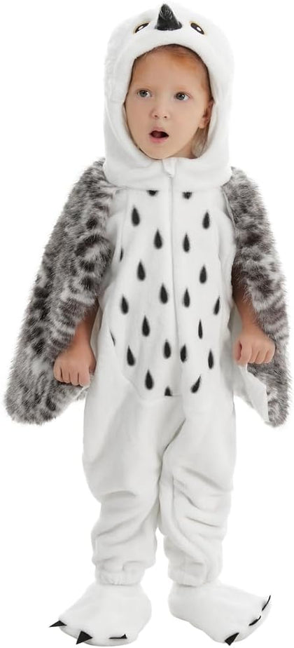 Baby Owl Costume Newborn, Infant and Toddler Boys Girls 0-4T | 90% Upgraded Flannel Fleece/ 10% Spandex, Versatile