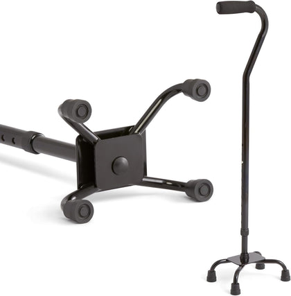 Aluminum Quad Cane with Small Base, 300 lb Capacity