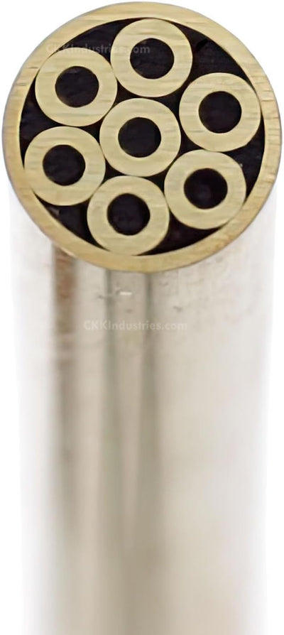 Mosaic Pin - (0.218 (7/32) Inch Diameter) - (719BBB) - (Brass Outer Material)(Brass Inner Material) - Decorative