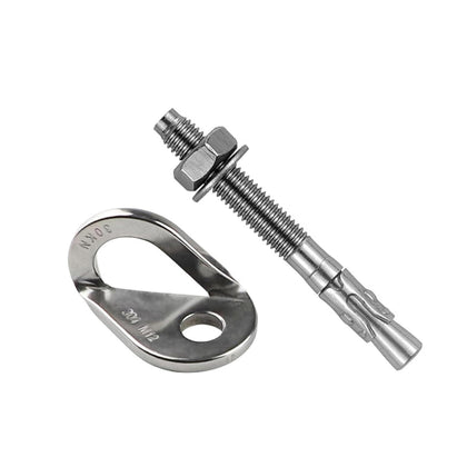 Rock Piton Climb Anchor Point Nut Bolt Hanger Plate Expansion Nail 304 Stainless Steel Caving Climbing Rigging M8 M10