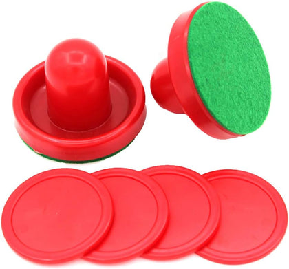 1 Set Mini Air Hockey Pushers and Air Hockey Pucks Great Goal Handles Pushers Goal Handles Paddles Replacement