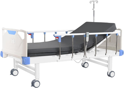 Full Electric Hospital Bed with Memory Mattress, Medical Bed, 550LBS