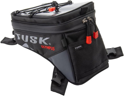 Olympus Tank Bag Large – 8L Motorcycle Luggage, Black/Grey, Waterproof Zippers, Phone Map Pocket, Fits ADV, Dual