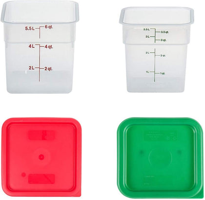 Containers With Lids - 4 Quart and 6 Quart Food Storage Set - 2 Pack