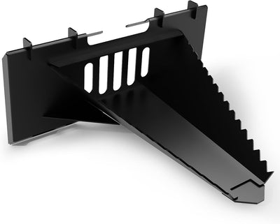 Heavy-Duty Stump Bucket Attachment for Skid Steer | Serrated Edge Tree Stump Scoop, Global Quick Tach Mount