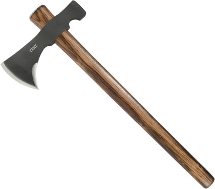 Black Woods Chogan T-Hawk Outdoor Survival Tomahawk: 1055 Carbon Steel Plain Edge Blade, Tennessee Hickory Handle