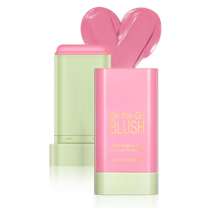 Blush Stick Multi-Use Cream Blush Stick for Cheeks Makeup (Shy Pink)