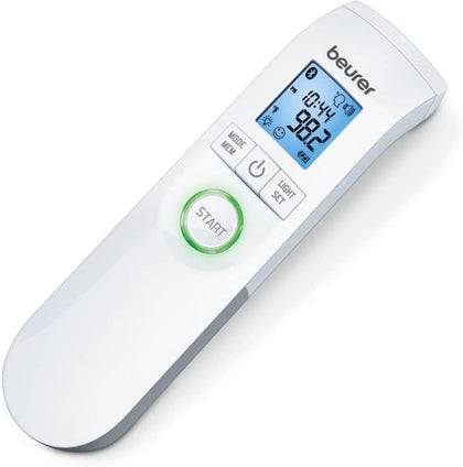 Bluetooth Non-Contact Thermometer, Forehead, Object, Room Temperature, High Accuracy, XL Blue Illuminated Display, 60