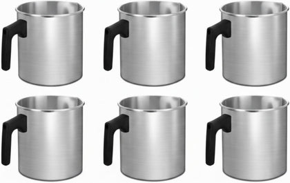 6 Pcs Candle Making Pouring Pot Wax Pouring Pitcher, 0.7 L | Dripless Spout and Heat Resisting Handle Aluminum Wax