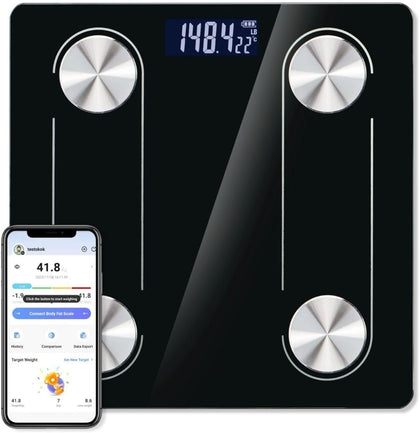 Digital Body Scale Trnr-BDYSCLE-BLK, Home Essential Body Weight Scale for People, Durable Bathroom Accessory