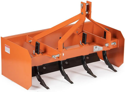 Titan 4' - 7' Box Blade Tractor Attachment Category 1 Cat 0 Scarifier Shank