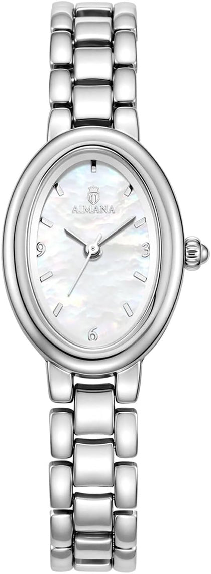 Women’s Oval Bracelet Watch Stainless Steel Easy Read Dial | Stainless steel bracelet, oval easy-read dial, 21mm
