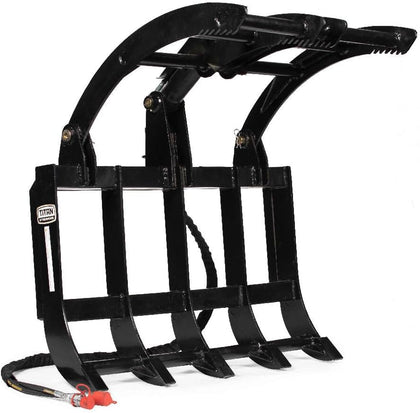 Skid Steer 48" Light-Duty Single Cylinder Root Grapple Rake, Economy Series