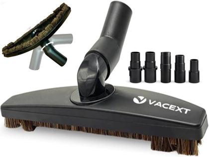 Horsehair Hardfloor Attachment for Wood and Tile Floors plus Vacuum Hose Adapter Compatible with Most Vacuum Cleaners