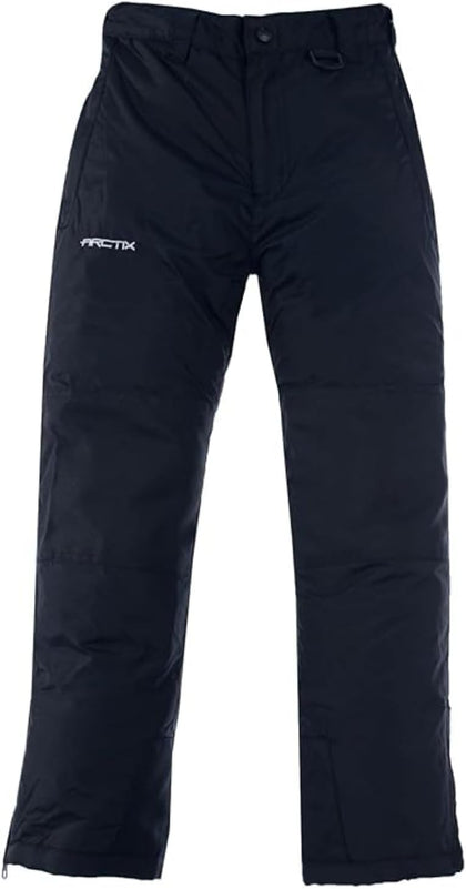Kids Snow Pants with Reinforced Knees and Seat, Black, Small