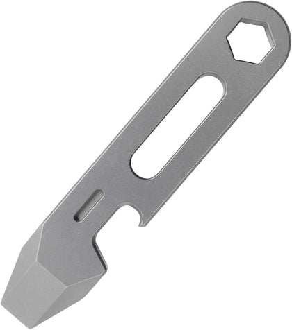 4-in-1 Titanium EDC Pry Bar Multitool with Bottle Opener, Hex Wrench & Ruler, Keychain Pocket Pry Tool for Everyday
