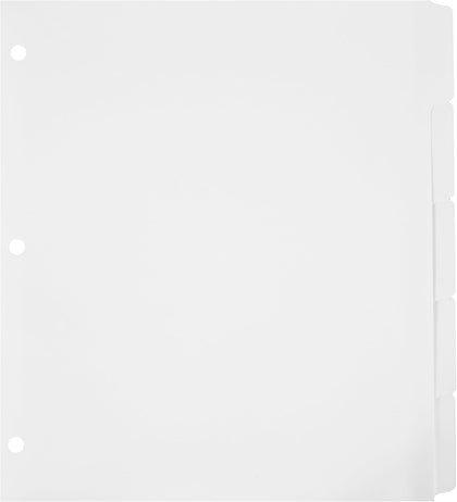 Extra Wide Dividers to Use with Sheet Protectors 9 3/4" Wide - Fits Standard 3 Ring Binders - Made in The USA