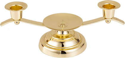 Gold Unity Candle Holder for Wedding and Gifts, ARCHOBAN 3-Candle Design Candle Holder with Stabilizing Pin and Side