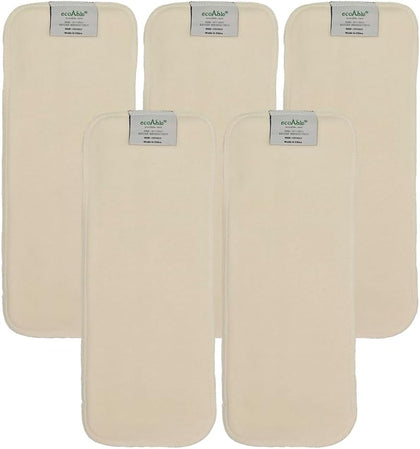 4-Layer Hemp Diaper Inserts – Overnight Boosters for Heavy Wetters – Reusable Absorbency Doublers – Fits Pocket